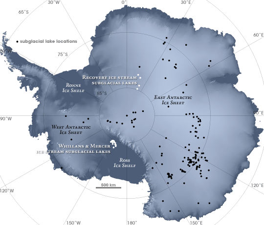 Subglacial Lakes, Antarctica