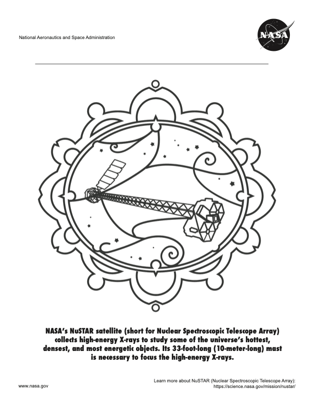 NuSTAR Art + Coloring Pages