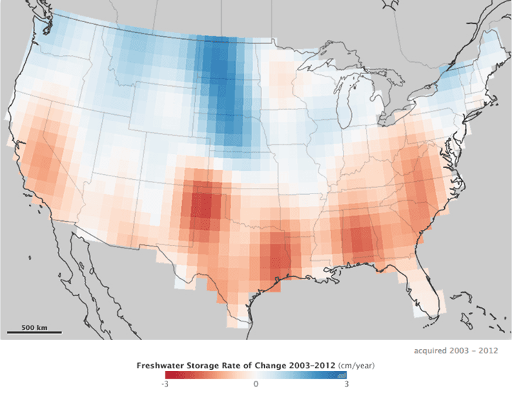 NASA’s GRACE satellites show decade of declining water reserves