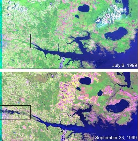 Landsat Views North Carolina Flood