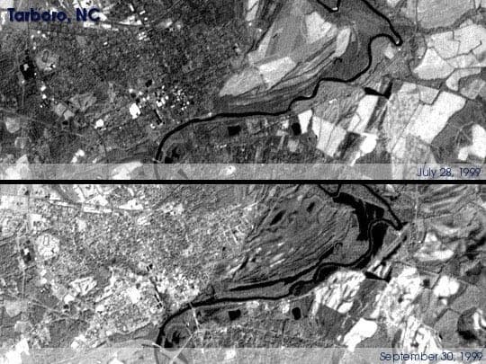 Flooding in Tarboro, North Carolina