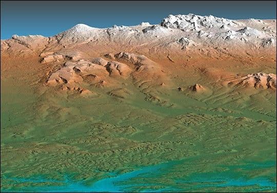 SRTM View of Kamchatka Penninsula