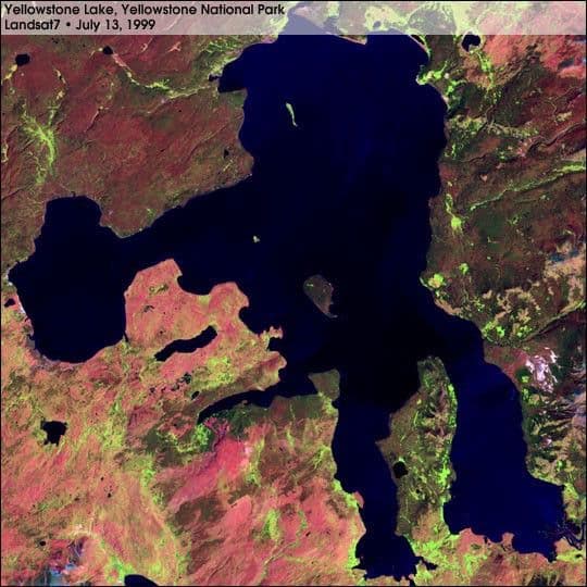 Landsat 7 – First Cloud-free Image of Yellowstone National Park
