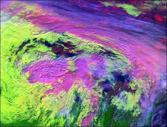 MODIS Views Variations in Cloud Types