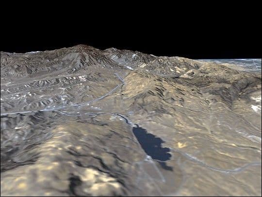 San Andreas Fault from Shuttle Radar Topography Mission
