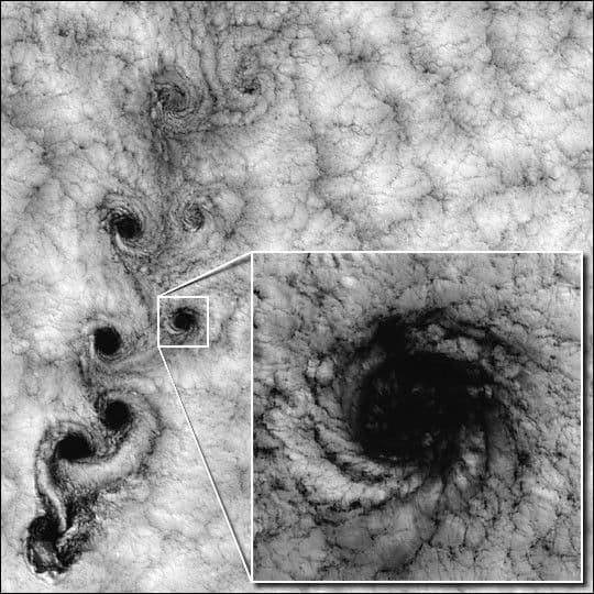 Landsat 7 Reveals Large-scale Fractal Motion of Clouds