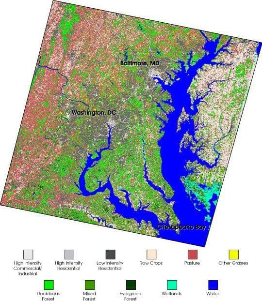 Landsat 7 land cover maps to benefit Chesapeake Bay watershed