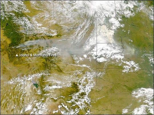 Fires in Idaho and Montana