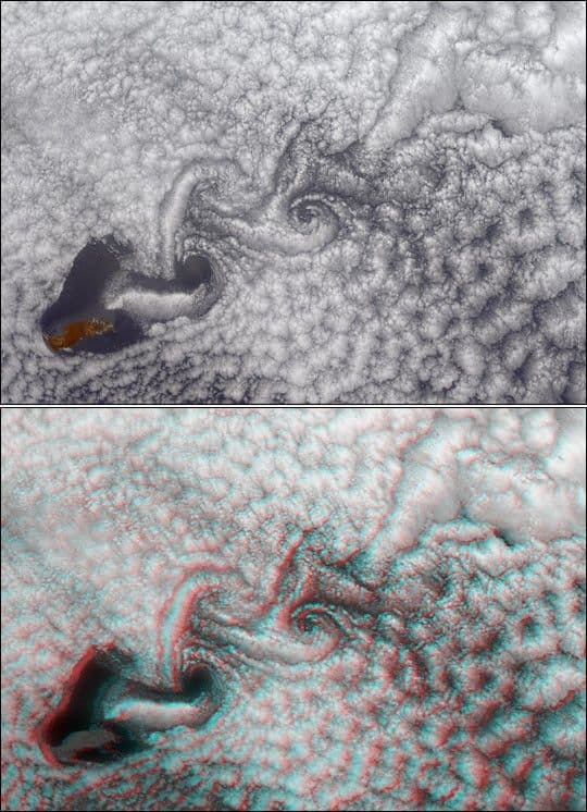 Atmospheric Vortices near Guadalupe Island