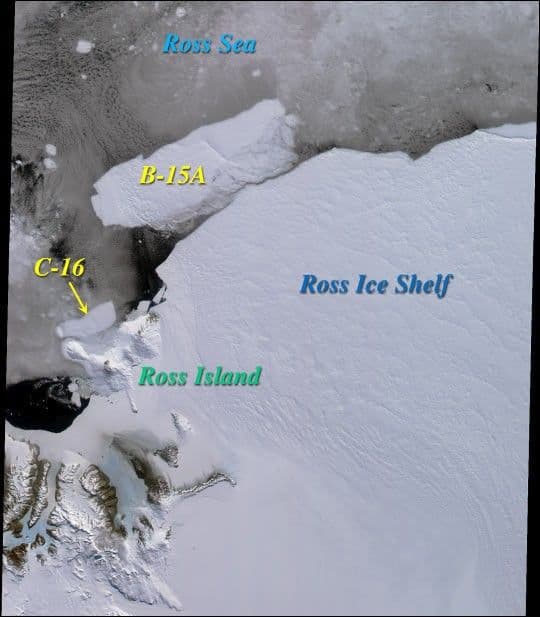 Icebergs in the Ross Sea, Antarctica