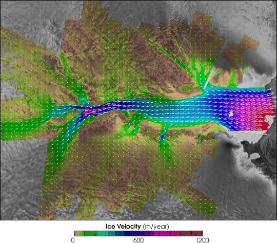 Lambert Glacier Velocity Map