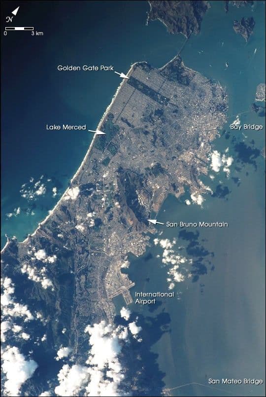 San Francisco from the International Space Station
