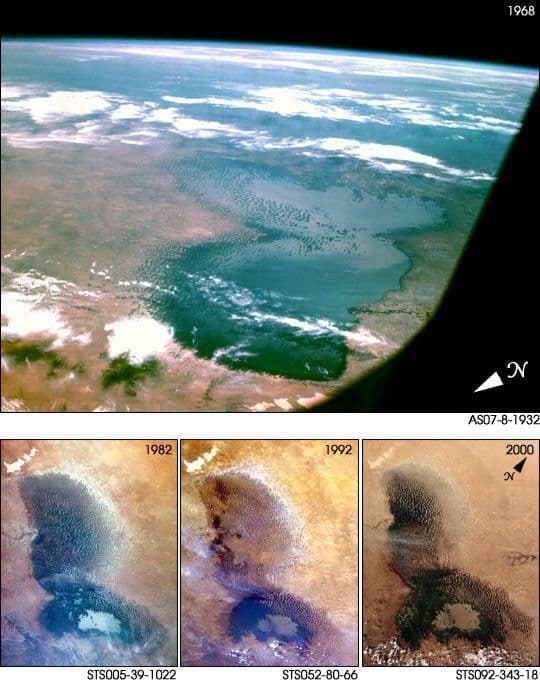 Lake Chad as seen from Apollo-7 in 1968