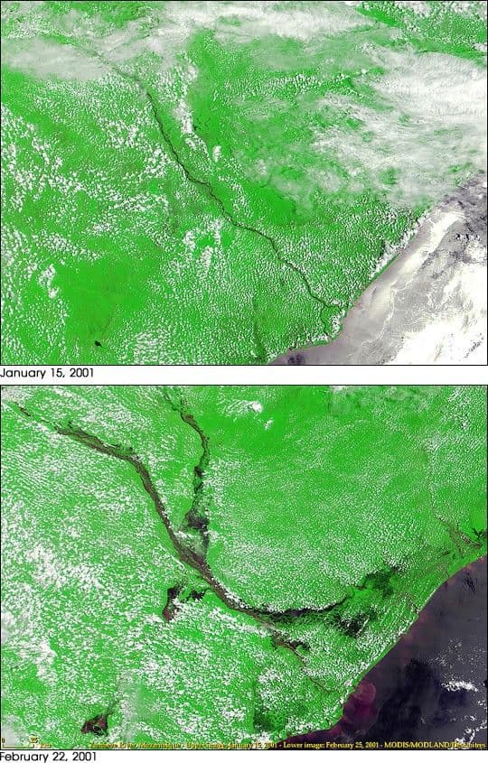 Flooded Zambeze River