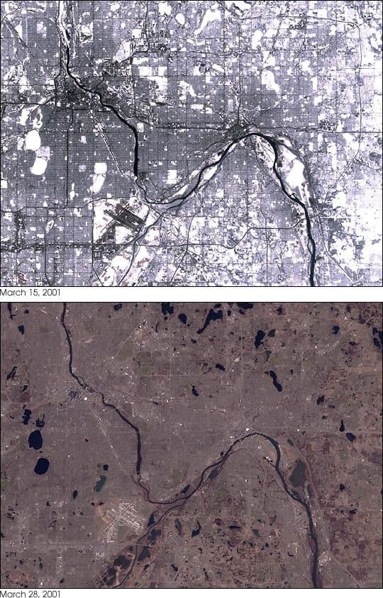 Persistent Snowcover Lead to Midwestern Floods