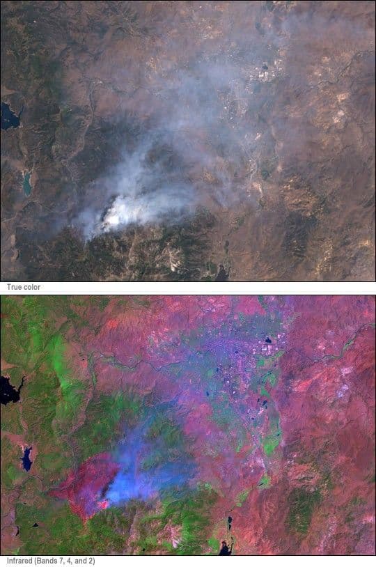High Resolution Views of Fire near Reno