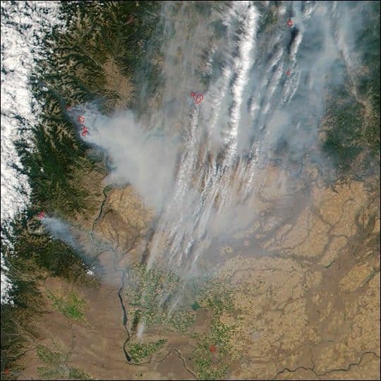 Widespread Fires in the Pacific Northwest