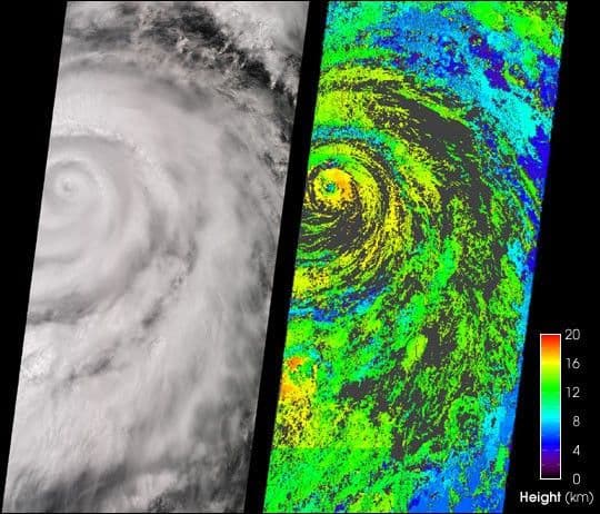Cloud Height: Hurricane Juliette