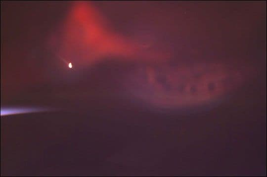 Red Aurora as Seen from the Space Station