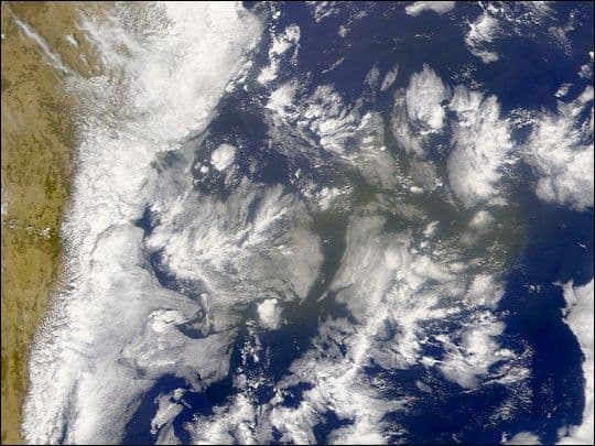 Brown Cloud off of Australia