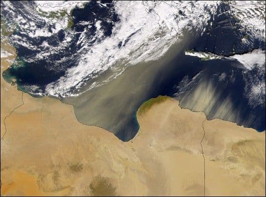Dust Storm off Egypt