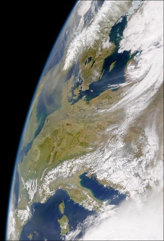 African Dust Reaches Northern Europe