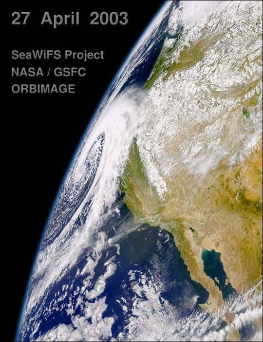 Low pressure off the northern California coast