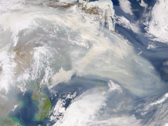 Smoke from Fires in Eastern Russia
