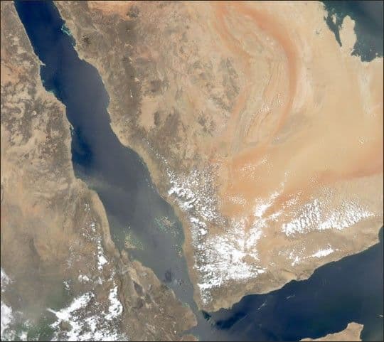 Dust Blowing over the Red Sea