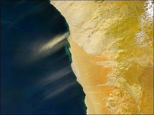 Streamers of Dust off Namibia