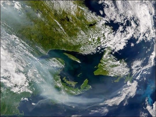 Smoke over the Maritimes