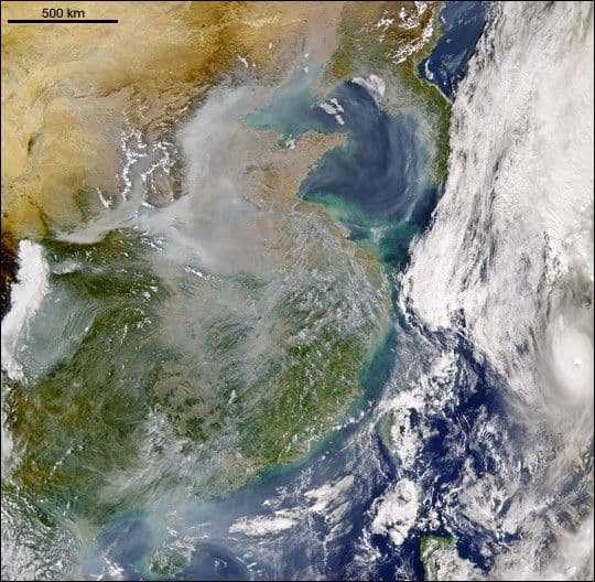 Particle Pollution in Eastern China