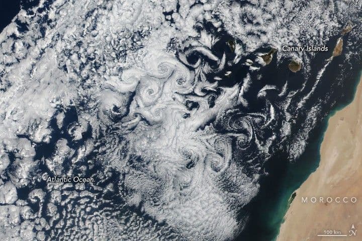 Swirly Clouds in the Canaries