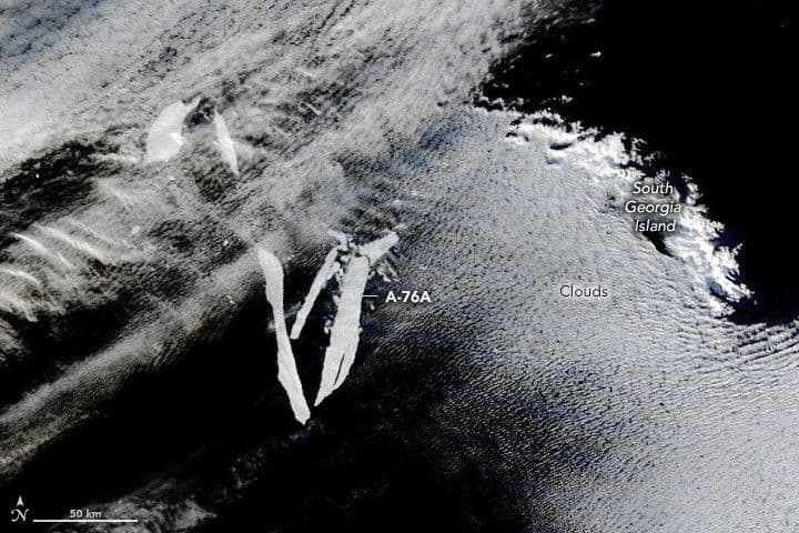 Shrinking Iceberg A-76A