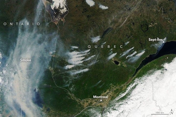 Fires Burn Across Quebec
