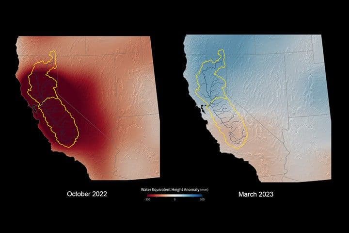 Satellites Show Gains in California Water