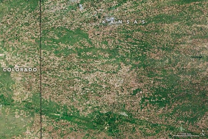 Winds and Hail Scar the Great Plains