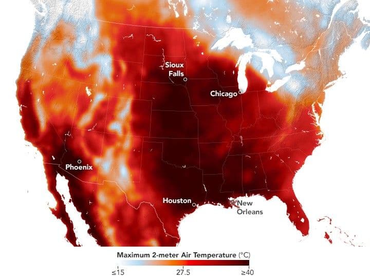 Heat Dome Descends on Central U.S.