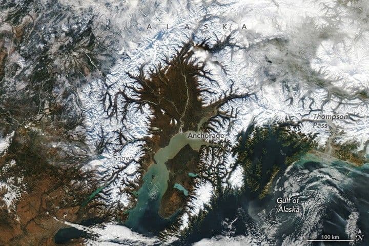 Anchorage Blanketed in Snow