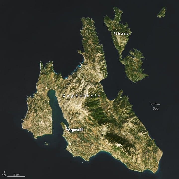 Green Forests and Dark Skies in Cephalonia