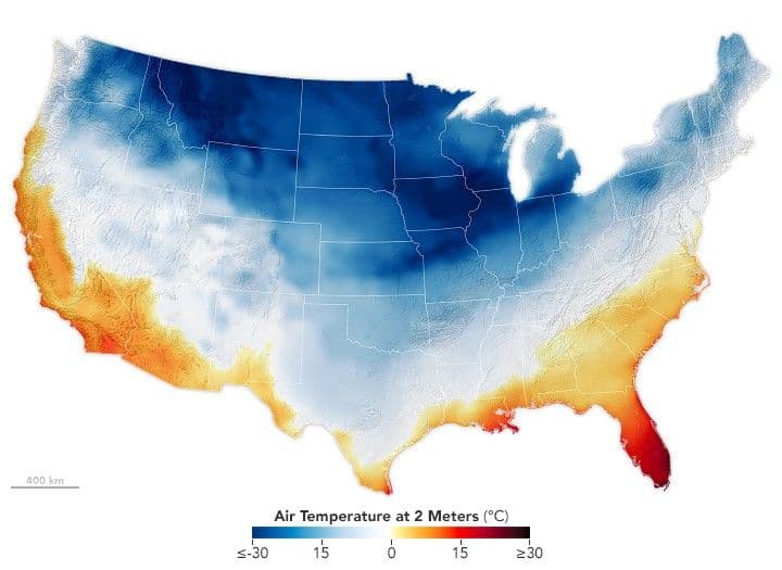 Arctic Chill Sweeps U.S.