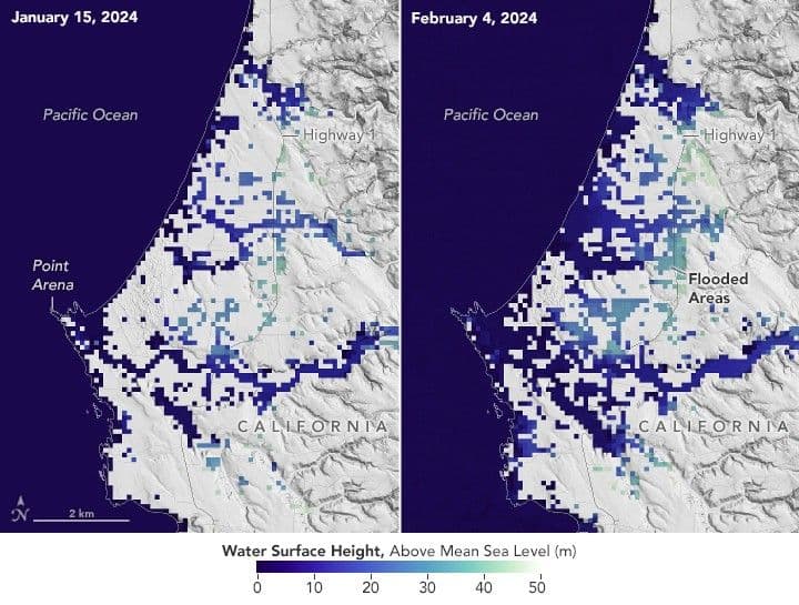 SWOT Observes Coastal California Flooding