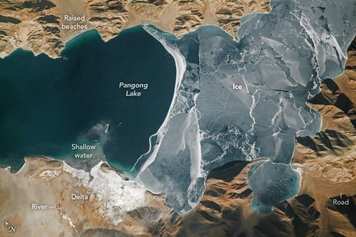 Pangong Lake in Winter