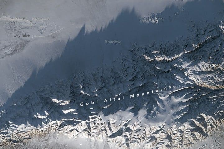 Long Shadows of Mongolian Mountains