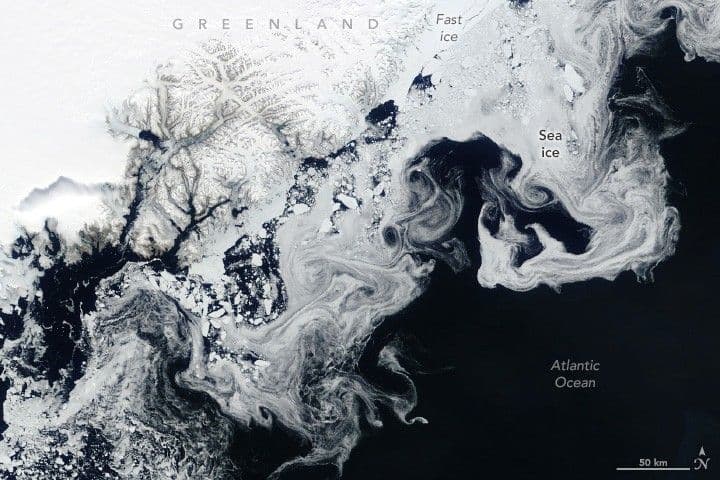 Sea Ice Takes a Spin Down the Coast