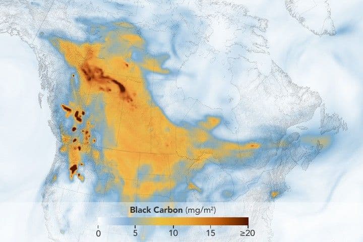 Smoky Skies Across North America
