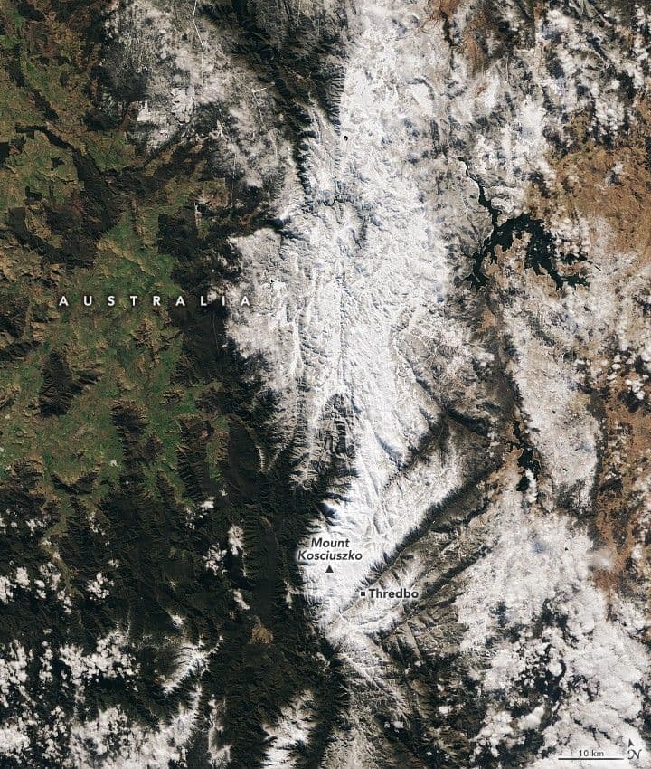 Australia’s Snowy Mountains Coated in White