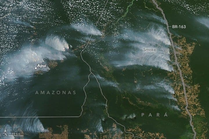 Fires Rage Along Brazil’s Deforestation Frontier