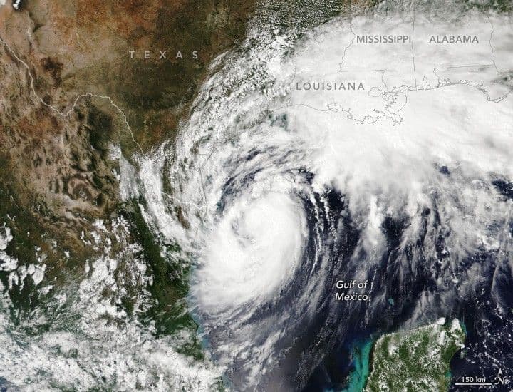 Francine Bears Down on Louisiana