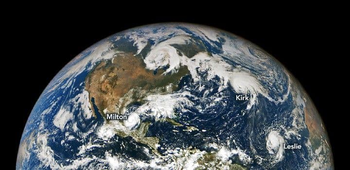 Three Storms Churn in an Active Atlantic